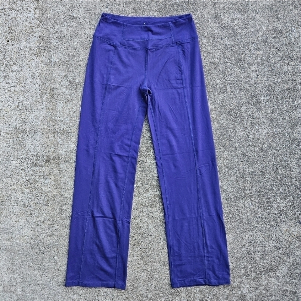 PRANA Julia Deep Purple Straight Leg Yoga Pants Leggings Workout Women's Small